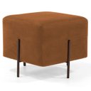Ver imagem 1 de Puff Decorativo 45cm Base Aço Status B-262 Veludo Telha