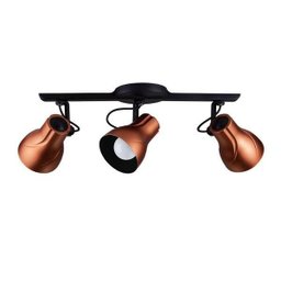 Kit 3 Spot de Sobrepor Direcionável Trilho Octa Plus Cobre 3xE27 - Startec - 2