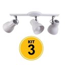 Ver imagem 1 de Kit 3 Spot Trilho Octa Plus Branco Detalhe Cinza 3xE27 - Startec