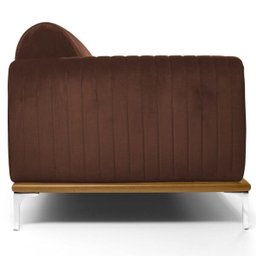 Sofá 3,00M 4 Lugares Pés Rose Gold Molino B-276 Veludo Terra - Domi - 5