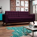 Ver imagem 2 de Sofá 1,50M 2 Lugares Sandero B-292 Veludo Uva - Domi