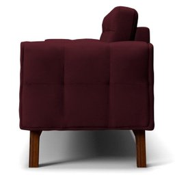 Sofá 2,10M 3 Lugares Sandero B-278 Veludo Marsala - Domi - 6