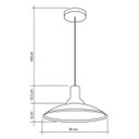 Ver imagem 4 de Kit com 03 unidades Pendente Chapéu em Vidro Ice Preto 30cm - Startec
