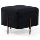 Ver imagem 1 de Puff Decorativo 45cm Base Aço Status B-300 Veludo Preto
