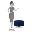 Ver imagem 4 de Puff Decorativo 45cm Base Aço Status B-304 Veludo Azul Marinho