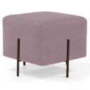 Ver imagem 1 de Puff Decorativo 45cm Base Aço Status B-305 Veludo Rosê