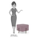 Ver imagem 4 de Puff Decorativo 45cm Base Aço Status B-305 Veludo Rosê