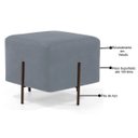 Ver imagem 2 de Puff Decorativo 45cm Base Aço Status B-317 Veludo Cinza