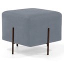 Ver imagem 1 de Puff Decorativo 45cm Base Aço Status B-317 Veludo Cinza
