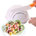 Ver imagem 3 de Pote Cortador Fatiador e Secador de Saladas Frutas e Vegetais Pratico Tigela Chef Salada