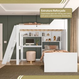 Beliche Multifuncional Office para Quarto Adulto Vivace - 6