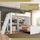 Ver imagem 4 de Beliche Multifuncional Office para Quarto Adulto Vivace