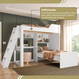 Beliche Multifuncional Office para Quarto Adulto Vivace - 4