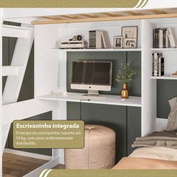 Beliche Multifuncional Office para Quarto Adulto Vivace - 7