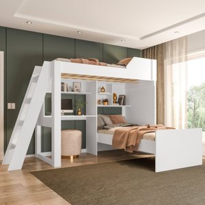 Beliche Multifuncional Office para Quarto Adulto Vivace