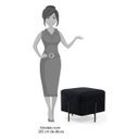 Ver imagem 4 de Kit 2 Puffs Decorativos 45cm Base Aço Status B-300 Veludo Preto