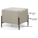 Ver imagem 4 de Kit 2 Puffs Decorativos 45cm Base Aço Status A-207 Linho Bege Mesclado