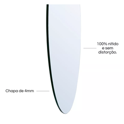 Espelho para Hall de Entrada Decorativo Led com Suporte 51cm - 4