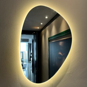 Espelho para Hall de Entrada Decorativo Led com Suporte 51cm