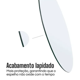 Espelho para Hall de Entrada Decorativo Led com Suporte 51cm - 2