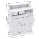 Ver imagem 6 de BALCÃO CAIXA ATENDIMENTO COM PORTAS M495.B (LOJA, COMÉRCIO) MUNDI MOVEIS