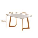 Ver imagem 3 de Mesa de Jantar Fineza Tampo 180x90cm com Vidro Pés Madeira Maciça Jcm
