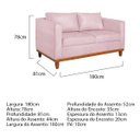 Ver imagem 4 de Kit Sofá 3 Lugares e 2 Poltronas Europa 180 cm Estilo Conforto e Elegância Suede - Doce Sonho