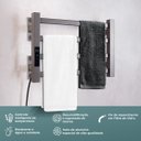 Ver imagem 4 de Toalheiro Elétrico Térmico Aquecido 30x 45 Cinza 220v