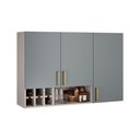 Ver imagem 1 de Armário Aéreo Essence 120cm 3 Portas com Nicho Adega - Itatiaia Fendi-gris