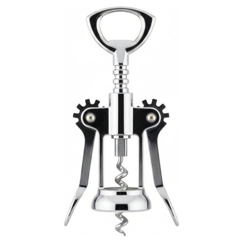 Saca-Rolhas Tipo Borboleta em Aço Inox, Abridor de Vinho Multiuso, Design Profissional para Cozinha