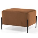 Ver imagem 1 de Puff Decorativo 60cm Base Aço Status B-262 Veludo Telha