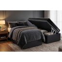 Ver imagem 2 de Cama Box Baú Queen + Colchão Ortopédico Kappesberg D28 Anatã´mico Onix + Base Crc Corano Gray