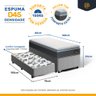 Cama Box com Colchão de Espuma D45 Pillow Top Fort Comfort + Auxiliar de Espuma Unique Solteiro 88cm - 4
