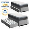 Cama Box com Colchão de Espuma D45 Pillow Top Fort Comfort + Auxiliar de Espuma Unique Solteiro 88cm - 2