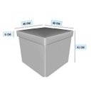 Ver imagem 4 de Puff Baú Desmontável Linho Jeans 41cmx40cmx40cm 