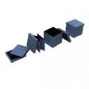 Ver imagem 3 de Puff Baú Desmontável Linho Jeans 41cmx40cmx40cm 