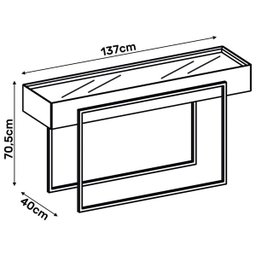 Aparador para Sala Estar Espelhado D04 Sírius Amarula - Mpozenato - 5