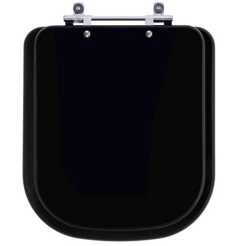 Assento Sanitário Debba Matte Black para Vaso Roca