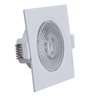 Spot de Embutir LED Quadrado PP 5W 3000K Luz Amarela Luminária Teto/Gesso Startec - 1
