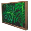 Ver imagem 4 de Quadro Decorativo Caixa Floral Folhagem Tacolado Moldura Caixa 3cm Madeira com Vidro 40 X 60cm