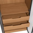 Ver imagem 7 de Guarda-Roupa Modulado 2 Portas de Vidro 2 Gavetas 80cm x 52cm x 230cm Linha Liga Modulado Cinza Canela/Grafite