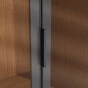 Ver imagem 6 de Guarda-Roupa Modulado 2 Portas de Vidro 2 Gavetas 80cm x 52cm x 230cm Linha Liga Modulado Cinza Canela/Grafite