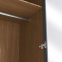 Ver mais imagens de Guarda-Roupa Modulado 2 Portas de Vidro 2 Gavetas 80cm x 52cm x 230cm Linha Liga Modulado Cinza Canela/Grafite