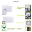 Ver imagem 5 de Cabeceira para Cama de Solteiro Branca com Mesa de Cabeceira Zurique Mdp Art In Móveis