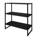 Ver imagem 3 de Escrivaninha 1,7m e Nicho Aéreo Industrial 3 Prateleiras F5 Cor:preto