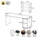 Ver imagem 6 de Escrivaninha 1,7m e Nicho Aéreo Industrial 3 Prateleiras F5 Cor:preto