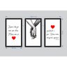 Quadro Decorativo - O que Deus Uniu Ninguém Separa - Kit 3 Peças - 3