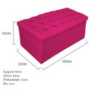 Ver imagem 6 de Calçadeira Baú Estofada Mel 90cm Solteiro com Capitonê Suede Pink
