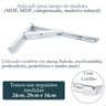 Mão Francesa Dobrável de Encaixe Retrátil com Gatilho 34cm Máxima Max175 340mm - 7