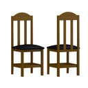 Ver imagem 1 de Kit com 2 Cadeiras de Jantar Madeira Maciça Safira - Imbuia com Estofado Corano Preto